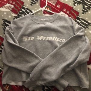 cropped brandy flame sweater